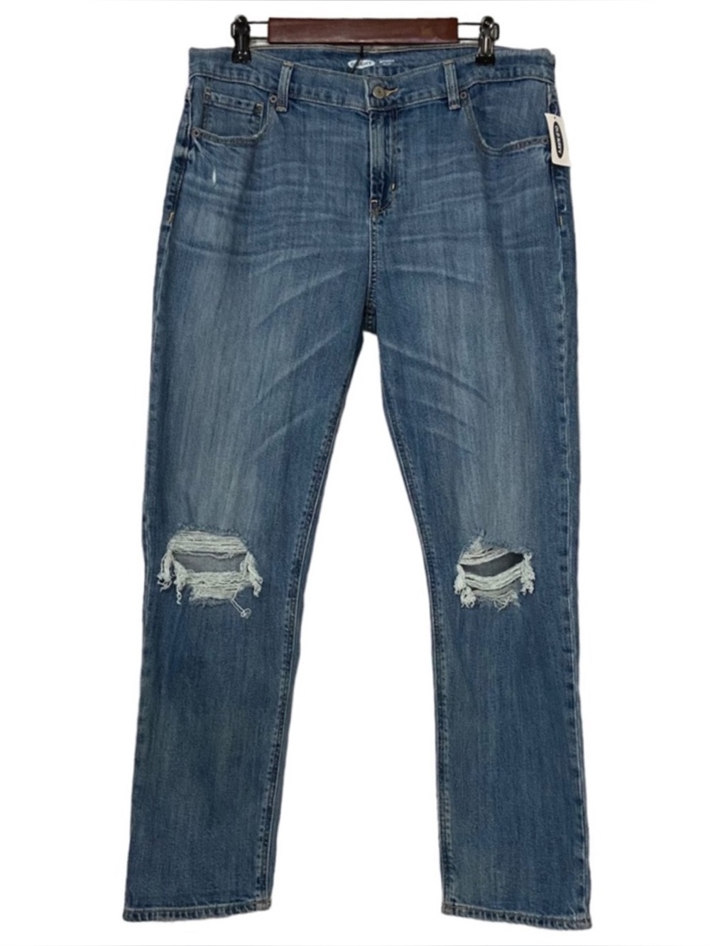 Old Navy Boyfriend Mid Rise Distressed Jeans Women’s 12 Blue